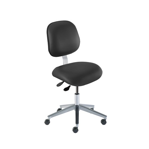 Biofit EEW-L-RC-T-XF-XA-C-P28540 - Elite Series Chair - 17" - 22" - Chrome Plated - Black Vinyl