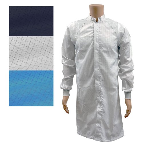 Transforming Technologies JLM6205LB - ESD Cleanroom Frock - Light Blue - X-Large