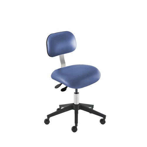 BioFit ETR-L-RC-T-XF-XA-C-P28542 Eton Series Chair - 17"- 22" - Chrome Plated - Blue Vinyl