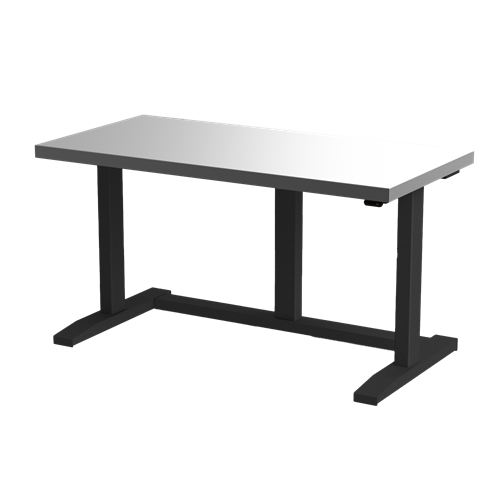 Gibo/Kodama EX4-4824FB-3R - ESD Height Adjustable Workstation w/Stainless Top - Black Frame - 26.5"-46" Height - 48" x 24"