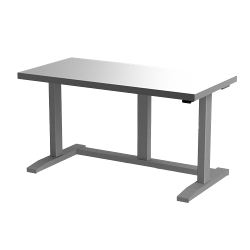 Gibo/Kodama EX4-4824FG-3R - ESD Height Adjustable Workstation w/Stainless Top - Gray Frame - 26.5"-46" Height - 48" x 24"