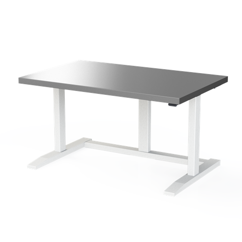 Gibo/Kodama EX4-4830FW-3R - ESD Height Adjustable Workstation w/Stainless Top - White Frame - 26.5"-46" Height - 48" x 30"