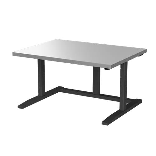 Gibo/Kodama EX4-4836FB-3R - ESD Height Adjustable Workstation w/Stainless Top - Black Frame - 26.5"-46" Height - 48" x 36"