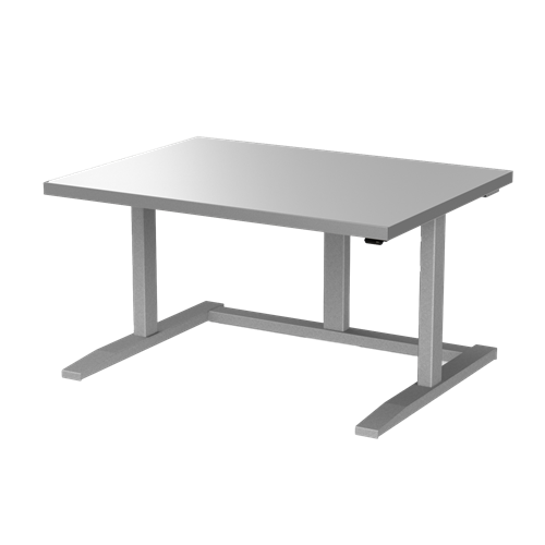 Gibo/Kodama EX4-4836FG-3R - ESD Height Adjustable Workstation w/Stainless Top - Gray Frame - 26.5"-46" Height - 48" x 36"