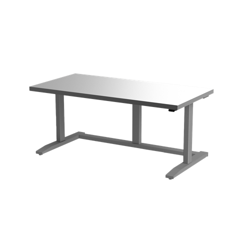 Gibo/Kodama EX4-6030FG-3R - ESD Height Adjustable Workstation w/Stainless Top - Gray Frame - 26.5"-46" Height - 60" x 30"