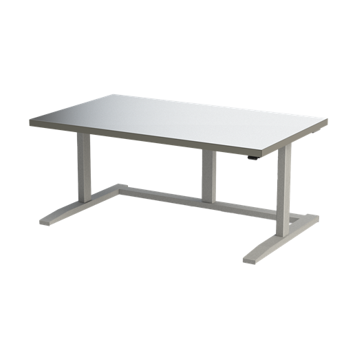 Gibo/Kodama EX4-6036FG-3R - ESD Height Adjustable Workstation w/Stainless Top - Gray Frame - 26.5"-46" Height - 60" x 36"