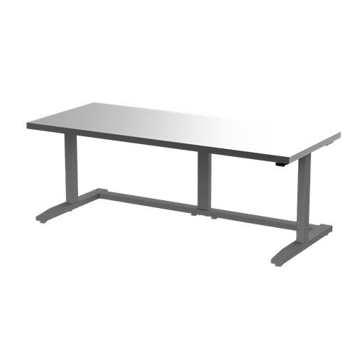 Gibo/Kodama EX4-7230FG-3R - ESD Height Adjustable Workstation w/Stainless Top - Gray Frame - 26.5"-46" Height - 72" x 30"