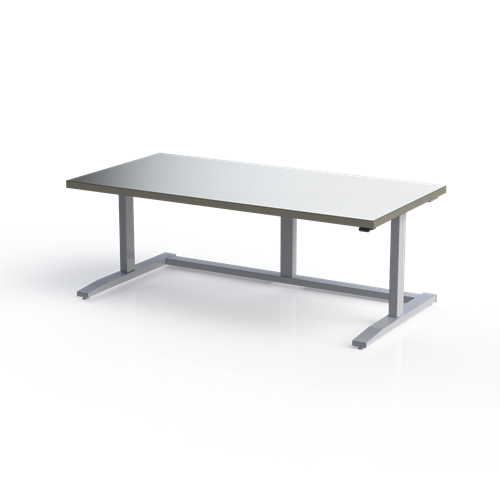 Gibo/Kodama EX4-7236FG-3R - ESD Height Adjustable Workstation w/Stainless Top - Gray Frame - 26.5"-46" Height - 72" x 36"