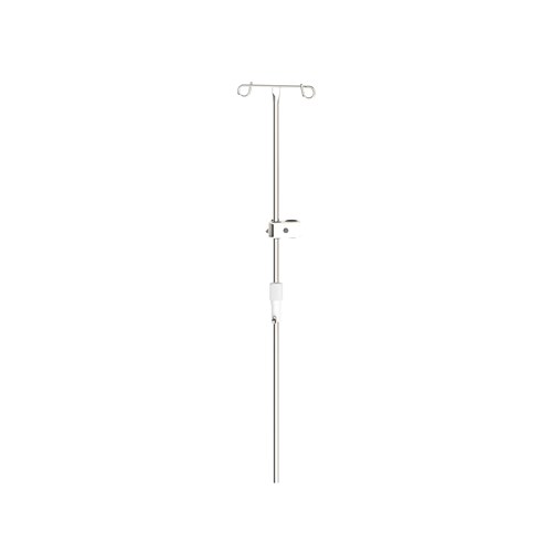 InterMetro Industries FL563 Flexline 2-Hook IV Pole with Universal Clamp for Overbridge