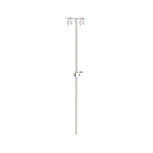 InterMetro Industries FL566 Flexline 4-Hook IV Pole with Universal Clamp for Overbridge