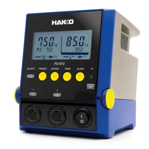 Hakko FX972-011 Dual-Port Soldering Station Only - 120 VAC 50/60 Hz