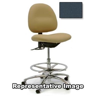 Gibo/Kodama E3000AT-F851-07B - Stamina 3000 Series ESD-Safe Desk Height Chair - Autonomous Control - 17"-21" - Conductive Fabric - Blue