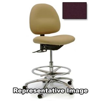 Gibo/Kodama E3000AT-F852-07B - Stamina 3000 Series ESD-Safe Desk Height Chair - Autonomous Control - 17"-21" - Conductive Fabric - Burgundy