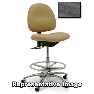 Gibo/Kodama E3000AT-F863-07B - Stamina 3000 Series ESD-Safe Desk Height Chair - Autonomous Control - 17"-21" - Conductive Fabric - Charcoal