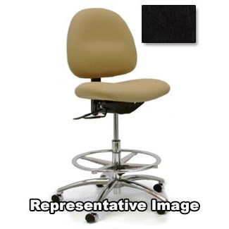 Gibo/Kodama E3000AT-V902-07B - Stamina 3000 Series ESD-Safe Desk Height Chair - Autonomous Control - 17"-21" - Conductive Vinyl - Black