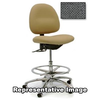 Gibo/Kodama 3400AT-F118-01 - Stamina 3000 Series Mid-Bench Height Chair - Autonomous Control - 19"-25" - Fabric - Charcoal