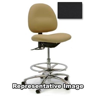 Gibo/Kodama C3300AT-V557-01 - Stamina 3000 Series Class 100 Cleanroom Mid-Bench Height Chair - Autonomous Control - 22"-29" - Vinyl - Black