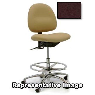 Gibo/Kodama C3400AT-V510-01 - Stamina 3000 Series Class 100 Cleanroom Mid-Bench Height Chair - Autonomous Control - 19"-25" - Vinyl - Deep Burgundy