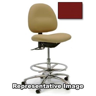 Gibo/Kodama 3300AT-V552-01 - Stamina 3000 Series Mid-Bench Height Chair - Autonomous Control - 22"-28" - Vinyl - Red