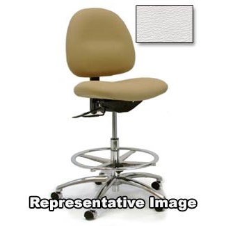 Gibo/Kodama 3300AT-V536-01 - Stamina 3000 Series Mid-Bench Height Chair - Autonomous Control - 22"-28" - Vinyl - White