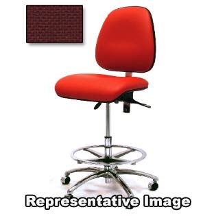 Gibo/Kodama 4300IT-F114-01 - Synchron 4000 Series Mid-Bench Height Chair - Independent Tilt Control - 19"-24" - Fabric - Burgundy