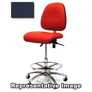 Gibo/Kodama 4400IT-F134-01 - Synchron 4000 Series Bench Height Chair - Independent Tilt Control - 22"-29.5" - Fabric - Navy