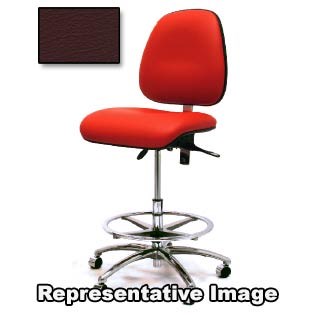 Gibo/Kodama C4300IT-V510-01 - Synchron 4000 Series Class 100 Cleanroom Mid-Bench Height Chair - Independent Tilt Control - 19"-24" - Vinyl - Deep Burgundy