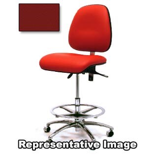 Gibo/Kodama C4300IT-V552-01 - Synchron 4000 Series Class 100 Cleanroom Mid-Bench Height Chair - Independent Tilt Control - 19"-24" - Vinyl - Red