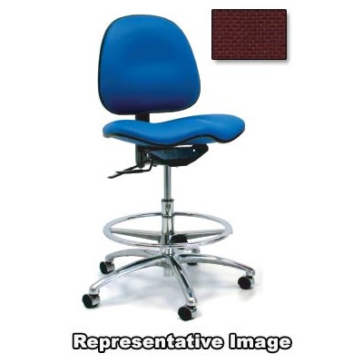 Gibo/Kodama 7400AT-F114-01 - Stamina 7000 Series Mid-Bench Height Chair - Autonomous Control - 19"-24" - Fabric - Burgundy