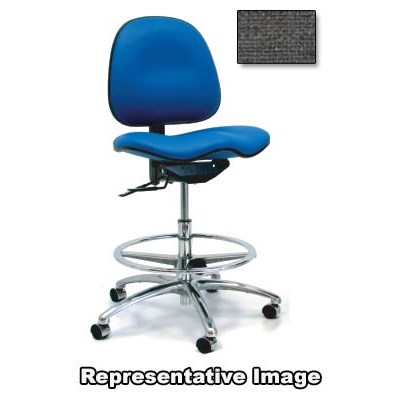 Gibo/Kodama 7300AT-F133-01 - Stamina 7000 Series Mid-Bench Height Chair - Autonomous Control - 22"-29" - Fabric - Slate