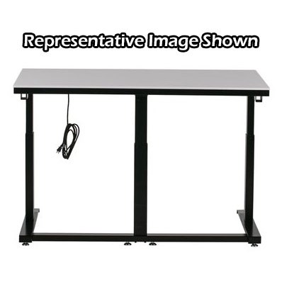 Gibo/Kodama NSW-6024FB-3R - Non-ESD Height Adjustable Workstation w/White Solid Surface Top - Black Frame - 27"-46.5" Height - 60" x 24"