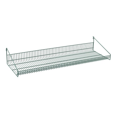 InterMetro Industries GS1448K3 SmartWall Grid Shelf with Retaining Ledge - Metroseal Green Epoxy - 14" x 48"