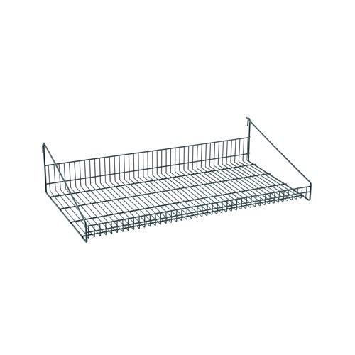 InterMetro Industries GS1836K3 SmartWall Grid Shelf with Retaining Ledge - Metroseal Green Epoxy - 18" x 36"