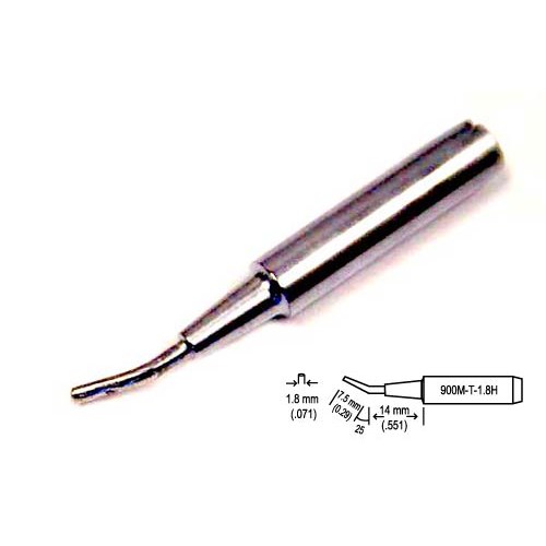 Hakko 900M-T-1.8H - 900M Series Soldering Tip - 1.8H