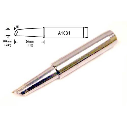 Hakko A1031 - 456 Series Soldering Tip - Bevel - 6C - 6 mm x 30 mm