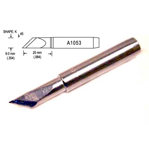 Hakko A1053 - 455 Series Soldering Tip - Knife - K - 9 mm x 25 mm