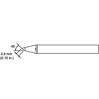 Hakko A1576 - Hot Tweezer Tip for FX-8804/950 - 45° Angle - 2C - 2/Pack