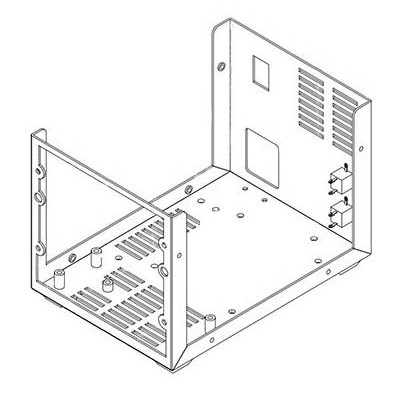 Hakko B3398 - Chassis w/Rubber Foot for Hakko FM-203 Soldering System