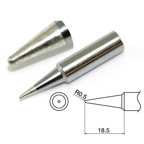 Hakko T19-B - T19 Series Soldering Tip for Hakko FX-601 - Conical - 0.5 x 18.5 mm