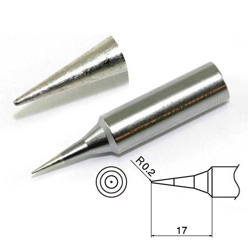 Hakko T19-I - T19 Series Soldering Tip for Hakko FX-601 - Sharp Conical - 0.2 x 17 mm