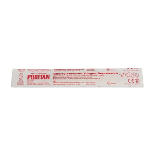 Puritan 710 CHERRY - Flavored Tongue Depressor - Cherry - Junior - 5.5" - 1000/Case