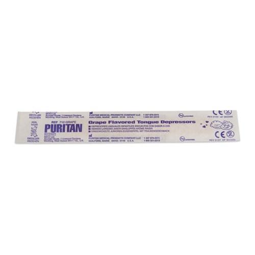 Puritan 710 GRAPE - Flavored Tongue Depressor - Grape - Junior - 5.5" - 1000/Case