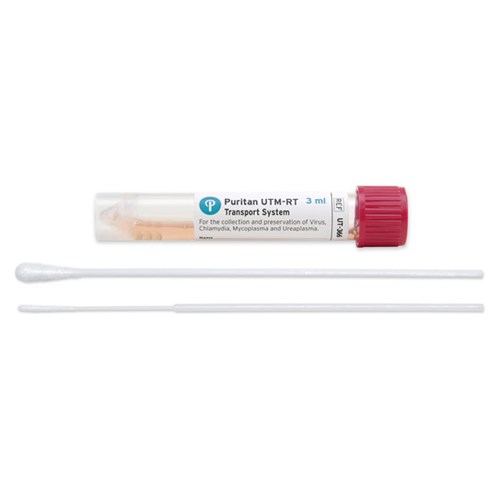 Puritan UT-366 - Universal Transport System w/3ml Fill & 1 Regular/1 Mini-Tip Polyester Tipped Swab - Aluminum/Plastic Handle w/Breakpoint at 100 mm - 300/Case