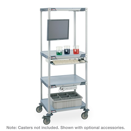 InterMetro Industries HPLC3X3 MetroMax i 4-Shelf Single HPLC Experiment Cart (Casters Not Included)