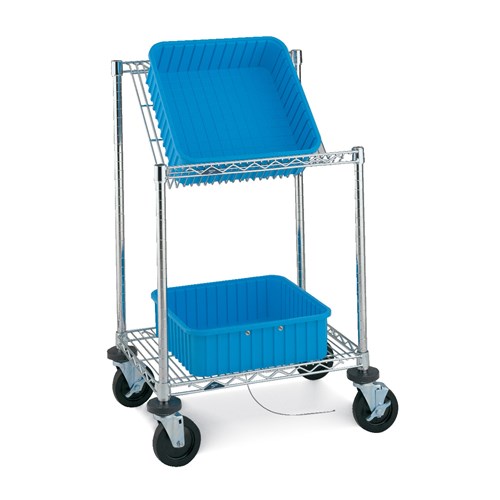 InterMetro Industries (Metro) EBC313BBR - Benchside Tote Cart - 18" W x 24" L x 39" H (Rear) x 30" H (Front)