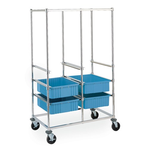 InterMetro Industries (Metro) PT2C-5M - Double-Bay Kitting Cart - 26" W x 41.75" L x 68" H - Resilient Casters