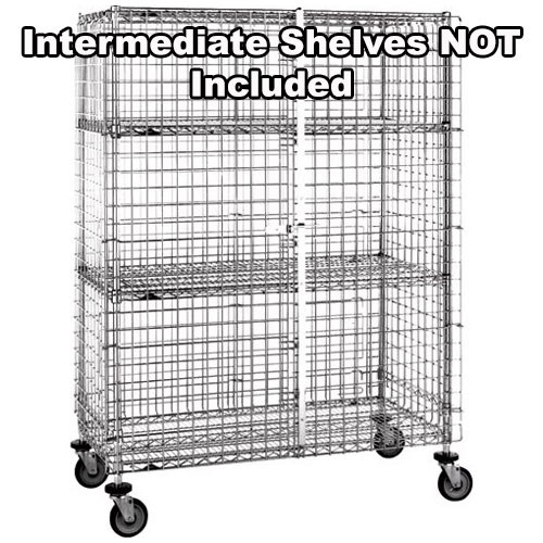 InterMetro Industries (Metro) SEC55EC - Super Erecta® Mobile Security Unit - 27.25" x 52.75" x 68.5" - Chrome