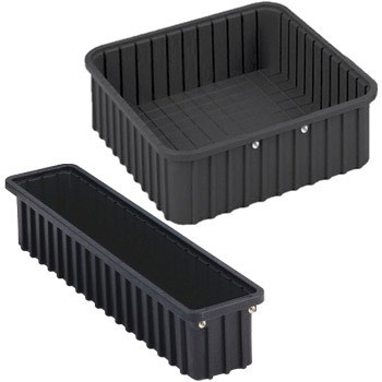 InterMetro Industries (Metro) TB92080CAS - Bentron™ Conductive Divider Tote Box - I.D. 14.875" x 9.25" x 7.5" (O.D. 16.5" x 10.875" x 8") - Black