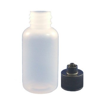 Jensen Global JG1.0BC - 1 oz Bottle & Luer Lock Cap - Black