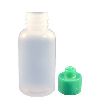 Jensen Global JG1.0BC-G - 1 oz Bottle & Luer Lock Cap - Green